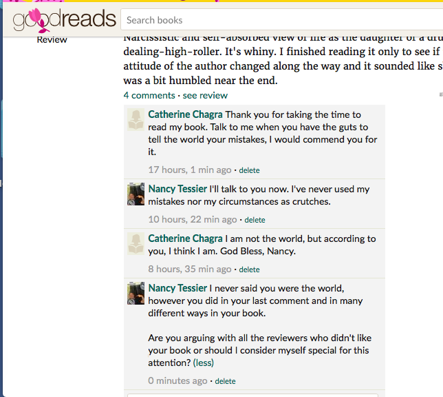 Review and Responses on Goodreads