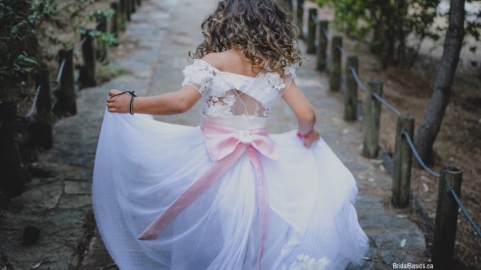 Flower Girl with Pink Bow